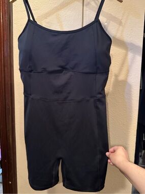 Fabletics  Black Spaghetti-Strap Athletic Romper